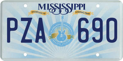 MS license plate PZA690