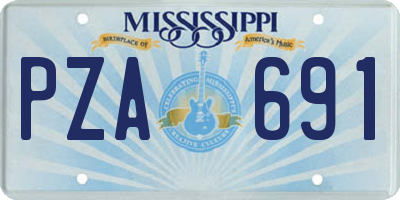 MS license plate PZA691