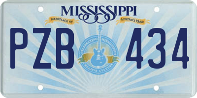 MS license plate PZB434