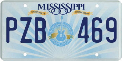 MS license plate PZB469