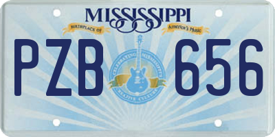 MS license plate PZB656