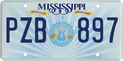 MS license plate PZB897