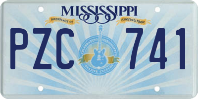 MS license plate PZC741