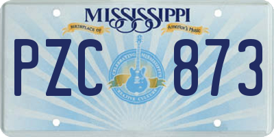 MS license plate PZC873