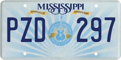 MS license plate PZD297