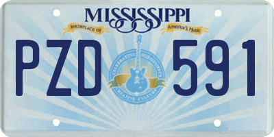 MS license plate PZD591