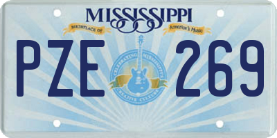 MS license plate PZE269