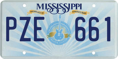MS license plate PZE661