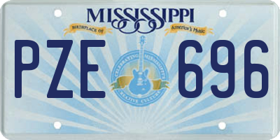 MS license plate PZE696
