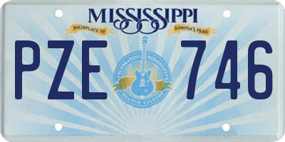 MS license plate PZE746