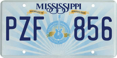 MS license plate PZF856