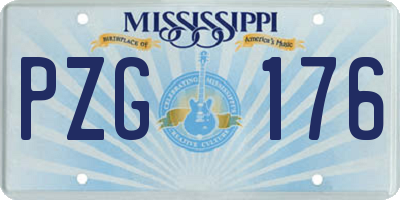 MS license plate PZG176
