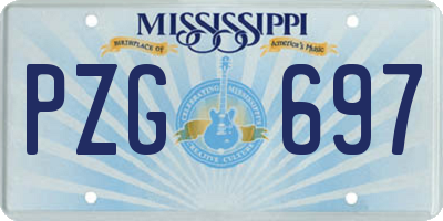 MS license plate PZG697
