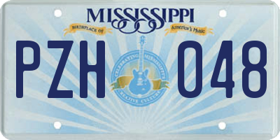 MS license plate PZH048