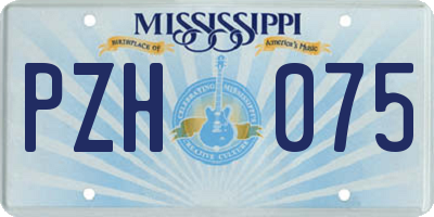 MS license plate PZH075