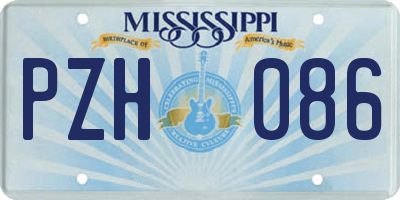 MS license plate PZH086
