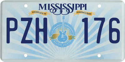 MS license plate PZH176