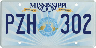 MS license plate PZH302