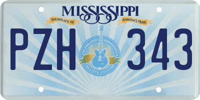 MS license plate PZH343