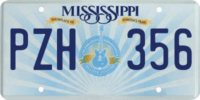 MS license plate PZH356