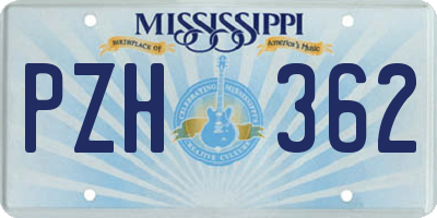 MS license plate PZH362