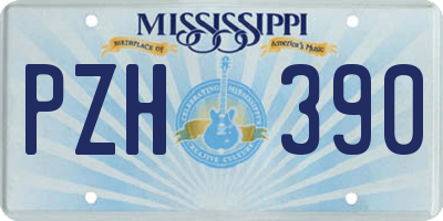 MS license plate PZH390