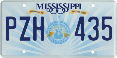 MS license plate PZH435
