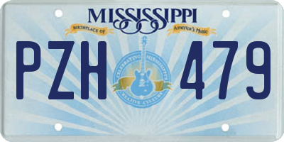 MS license plate PZH479