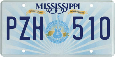 MS license plate PZH510