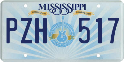 MS license plate PZH517