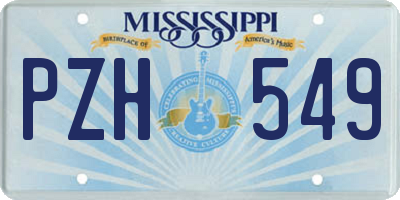 MS license plate PZH549