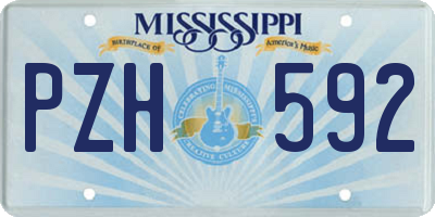 MS license plate PZH592