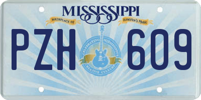 MS license plate PZH609