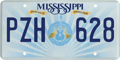 MS license plate PZH628