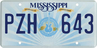 MS license plate PZH643