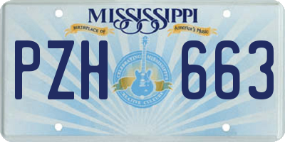 MS license plate PZH663