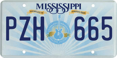MS license plate PZH665
