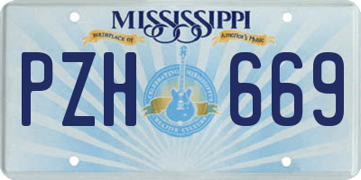 MS license plate PZH669