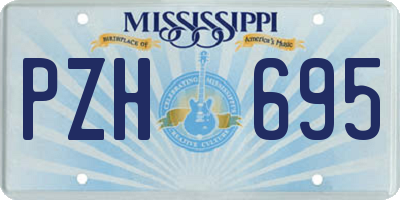 MS license plate PZH695