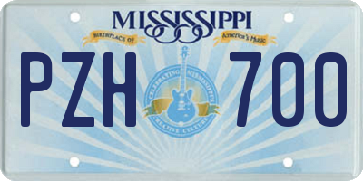 MS license plate PZH700