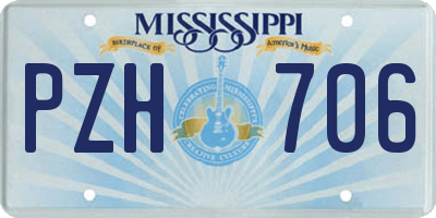 MS license plate PZH706