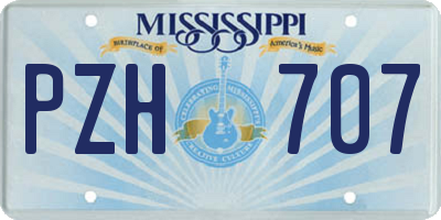 MS license plate PZH707