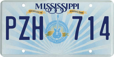 MS license plate PZH714