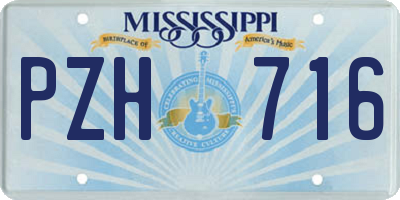 MS license plate PZH716