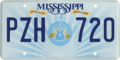 MS license plate PZH720