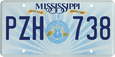 MS license plate PZH738
