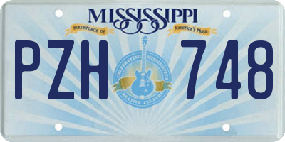 MS license plate PZH748