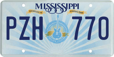 MS license plate PZH770
