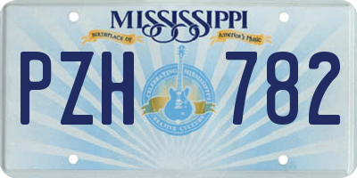 MS license plate PZH782