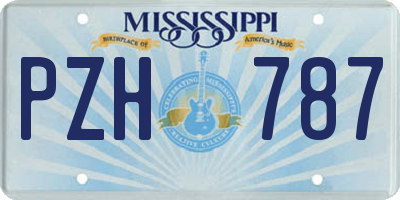 MS license plate PZH787